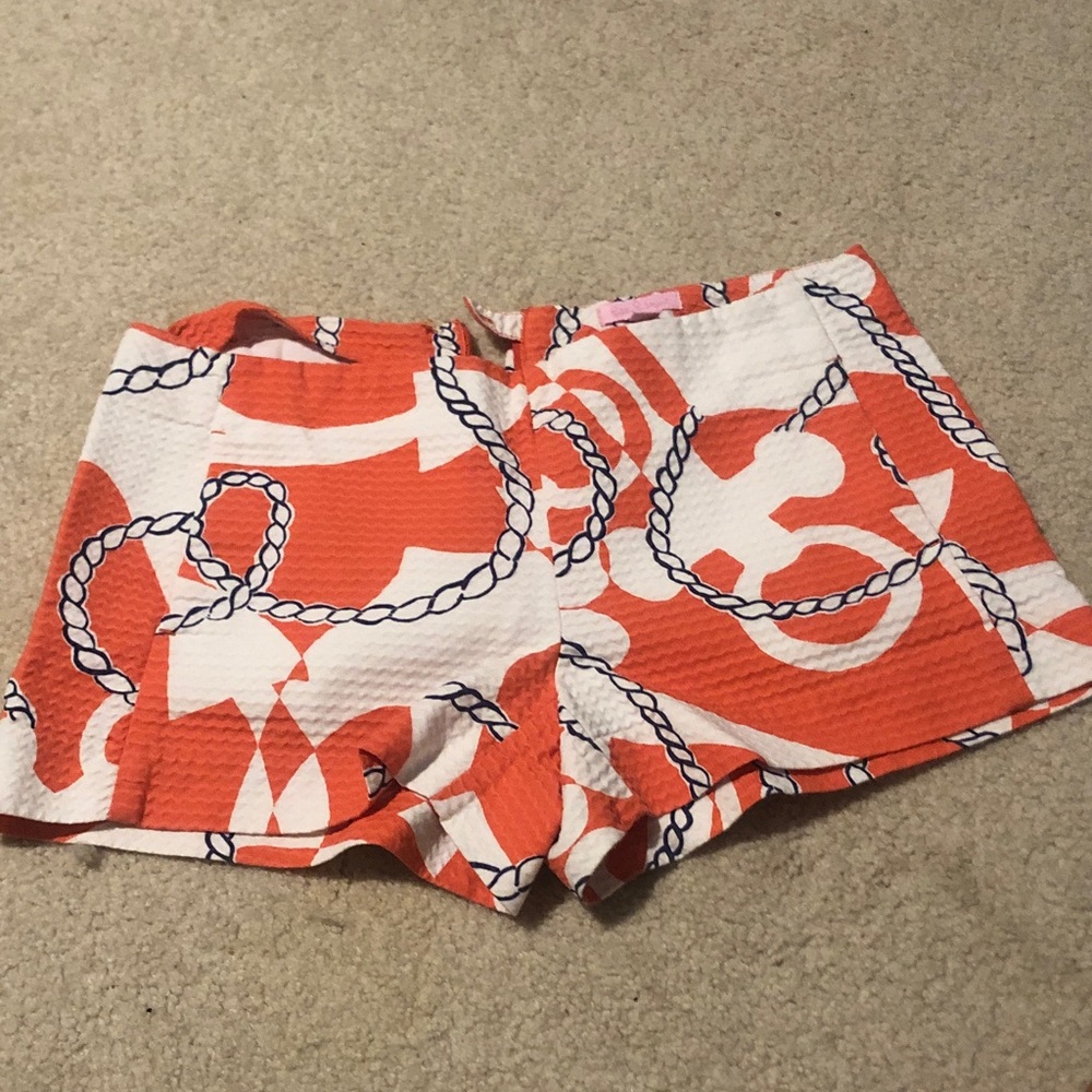 Lilly Pulitzer Orange and White Shorts